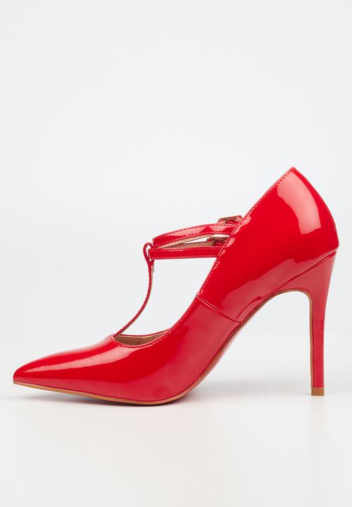 Miss Black - Lola 2 court heel - red