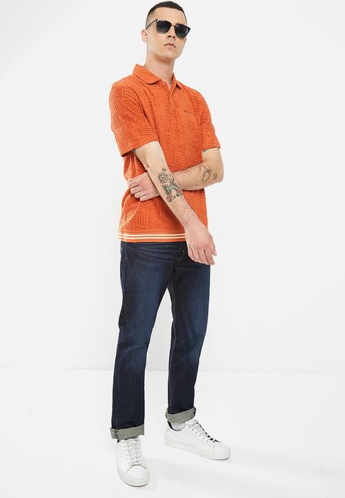 Ben Sherman - Terry textured polo - mango