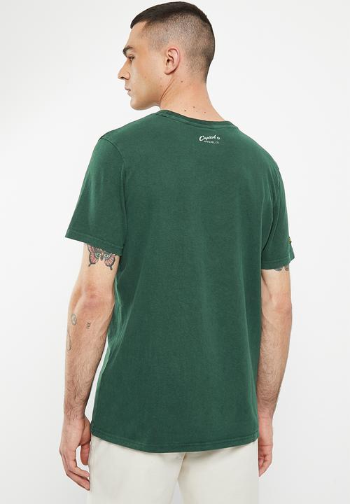 Superdry. - Vintage scripted college tee - enamel green