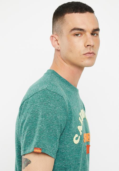 Superdry. - Vintage great outdoors apq tee - turquoise snowy