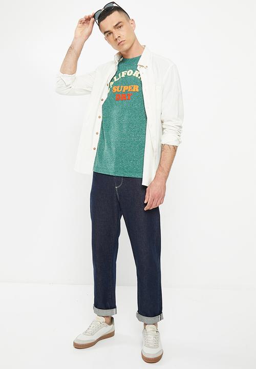 Superdry. - Vintage great outdoors apq tee - turquoise snowy