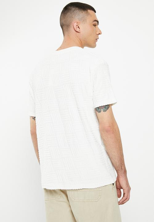 Ben Sherman - Terry textured tee - white