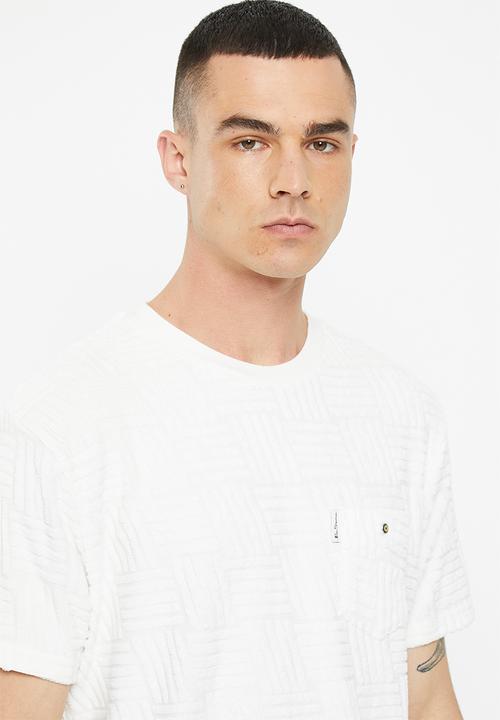 Ben Sherman - Terry textured tee - white