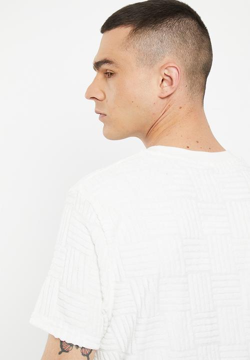 Ben Sherman - Terry textured tee - white