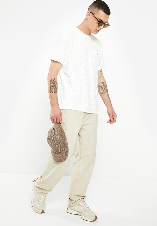 Ben Sherman - Terry textured tee - white