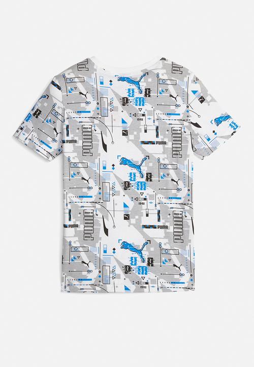PUMA - Ess+ futureverse aop tee b - puma white