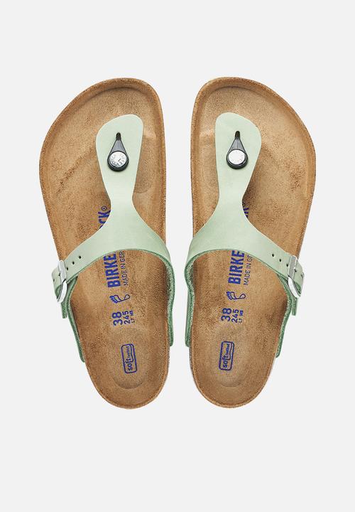 Birkenstock - Gizeh sfb soft nubuck regular - matcha