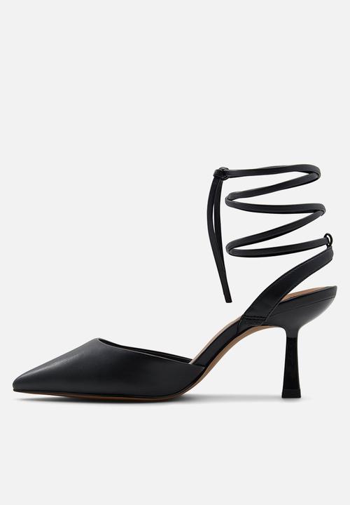 Call It Spring - Citrus ankle tie court - black