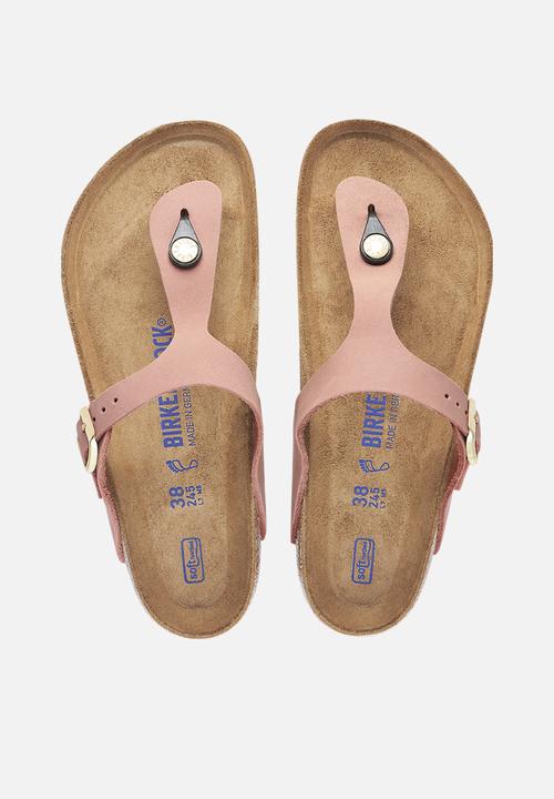 Birkenstock - Gizeh sfb soft nubuck regular - old rose