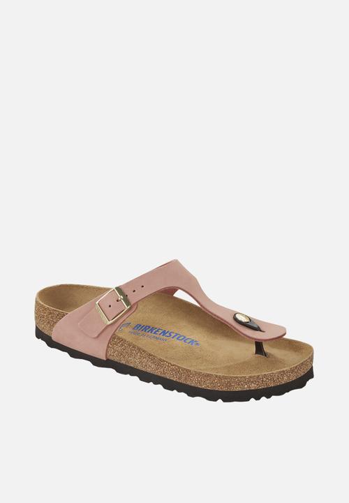Birkenstock - Gizeh sfb soft nubuck regular - old rose