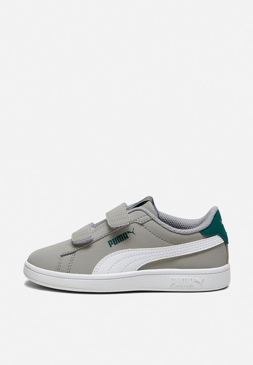 PUMA - Smash 3.0 buck v ps - concrete grey/PUMA white/malachite
