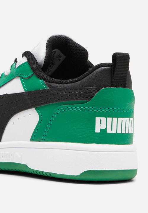 PUMA - Rebound V6 lo ps - PUMA white/PUMA black/archive green