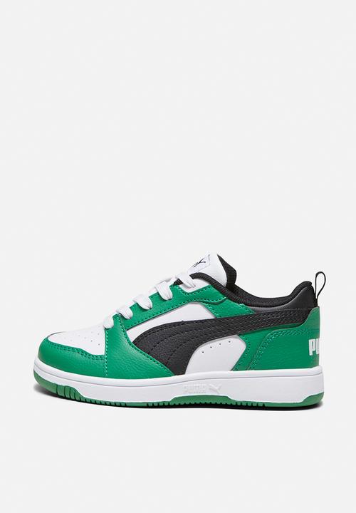 PUMA - Rebound V6 lo ps - PUMA white/PUMA black/archive green