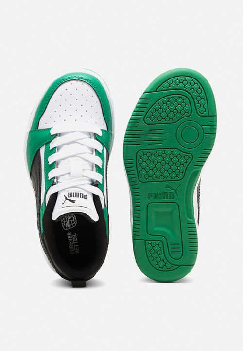 PUMA - Rebound V6 lo ps - PUMA white/PUMA black/archive green