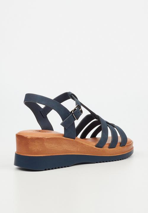Butterfly Feet - Paxton 1 wedge heel - navy