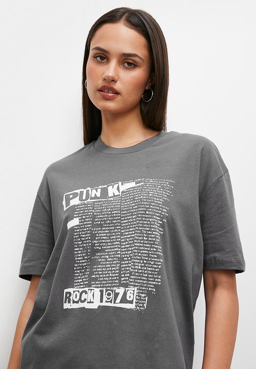 Blake - Oversized novelty tee - grey