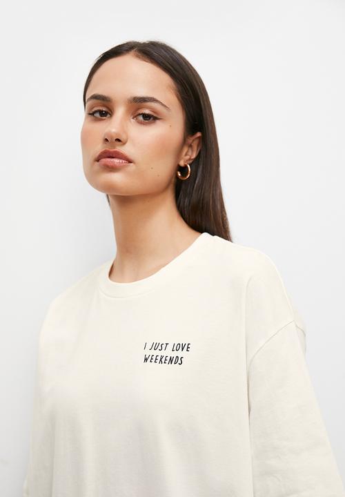 Blake - Love Weekends Tee - white