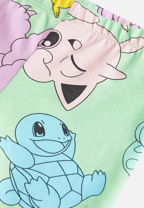 H&M - Printed cycling shorts - light green pokémon 