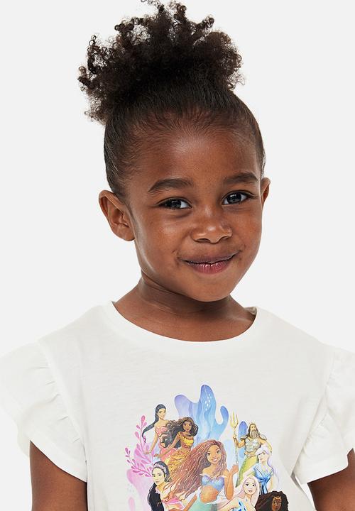 H&M - Printed jersey top - white the little mermaid 