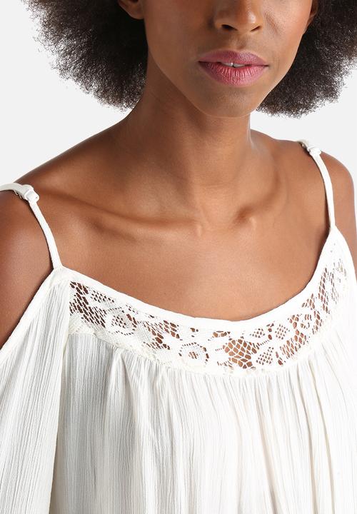Influence. - Cold Shoulder Cheesecloth Gypsy Blouse