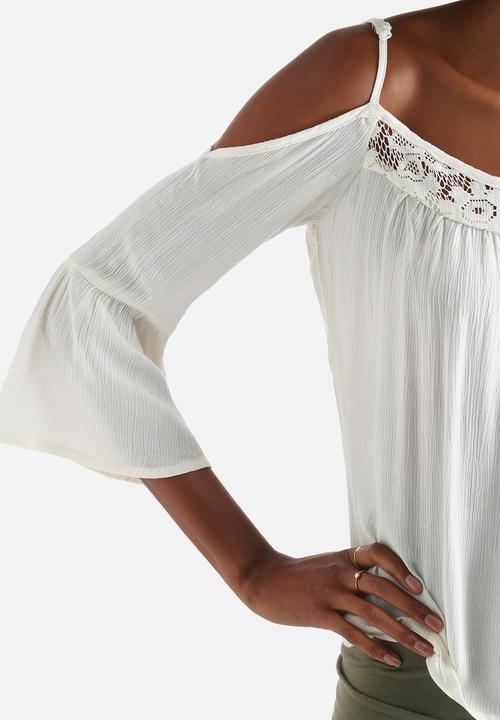 Influence. - Cold Shoulder Cheesecloth Gypsy Blouse