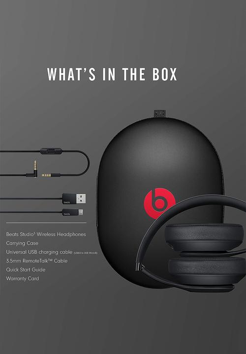 Beats by Dr Dre' - Studio 3 - Wireless Headphone - Matte Black