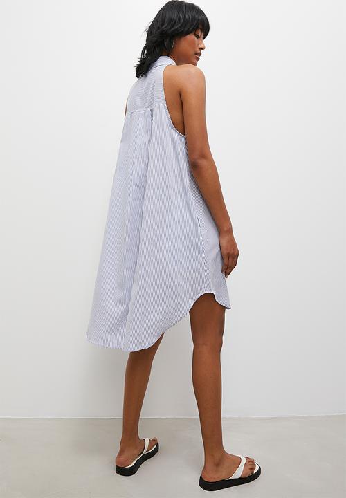 Superbalist - Sleeveless mini t shirt dress - blue stripe