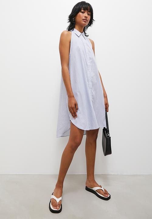Superbalist - Sleeveless mini t shirt dress - blue stripe