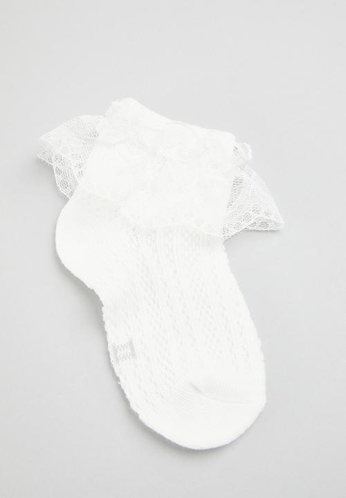 Pop Candy - Frill socks - white