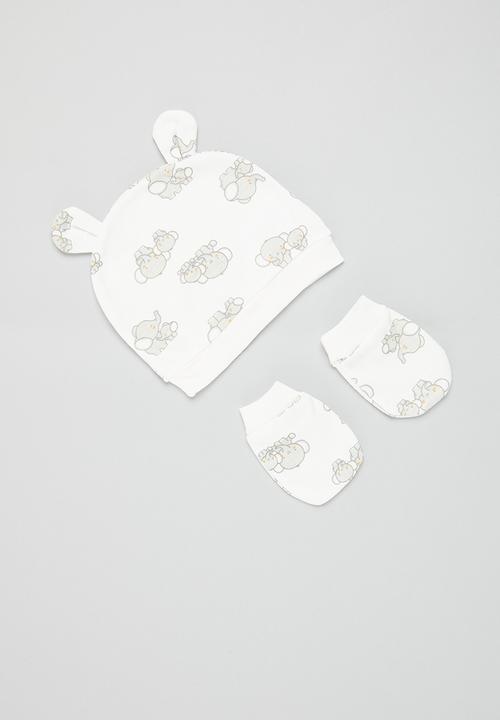 Pop Candy - Beanie/sock/mitten set - grey & white