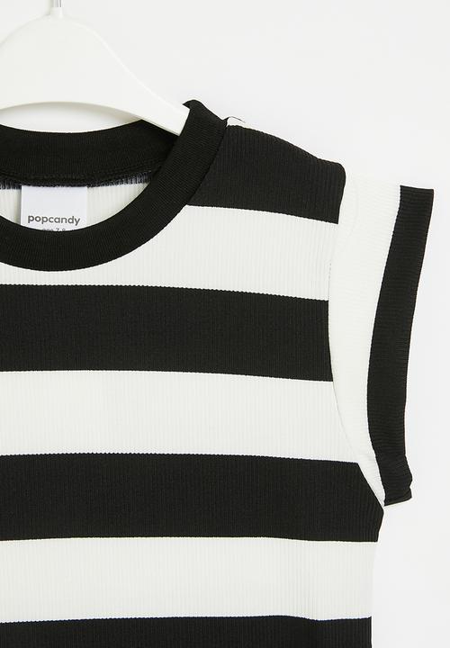 Pop Candy - Stripe dress - black & white
