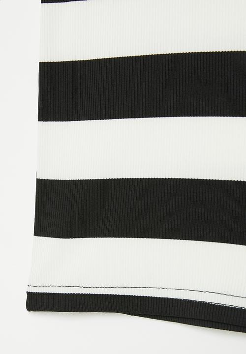 Pop Candy - Stripe dress - black & white