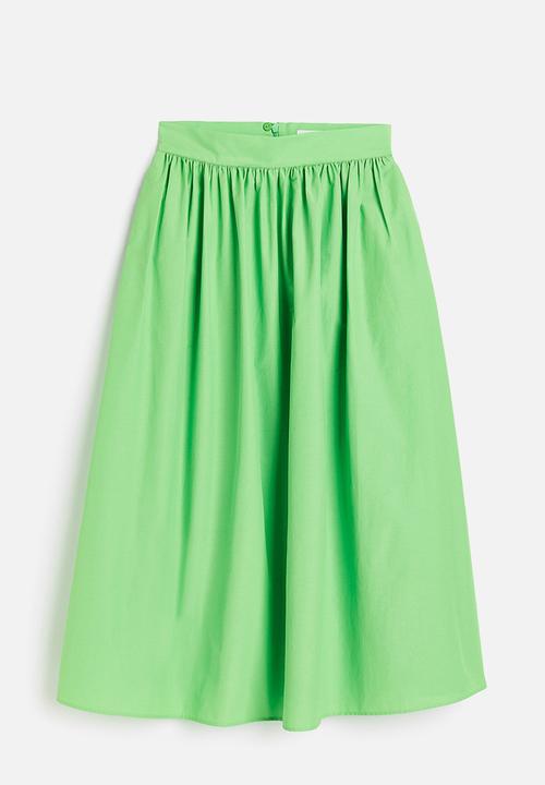 H&M - Flared skirt - bright green