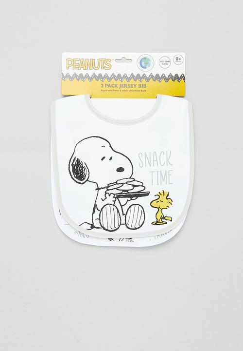 The Character Group (Legacy) - Snoopy 2pk jersey bib - white