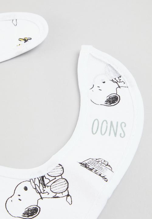 The Character Group (Legacy) - Snoopy 2pk jersey bib - white