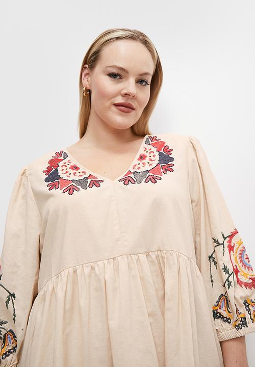 Superbalist - A-line boho mini dress - ecru