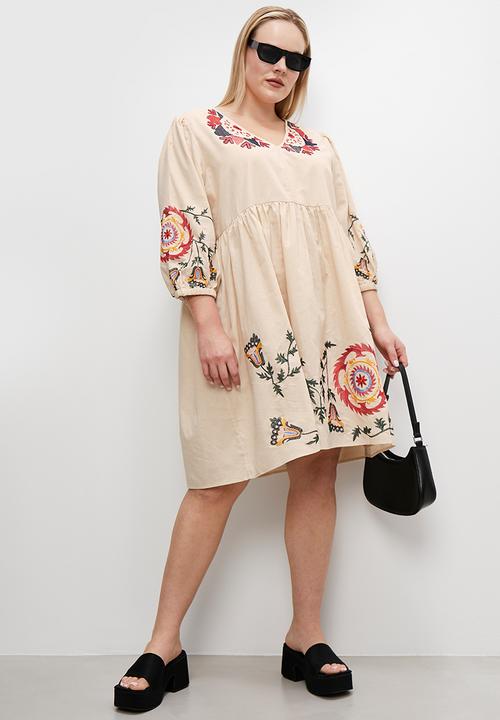 Superbalist - A-line boho mini dress - ecru