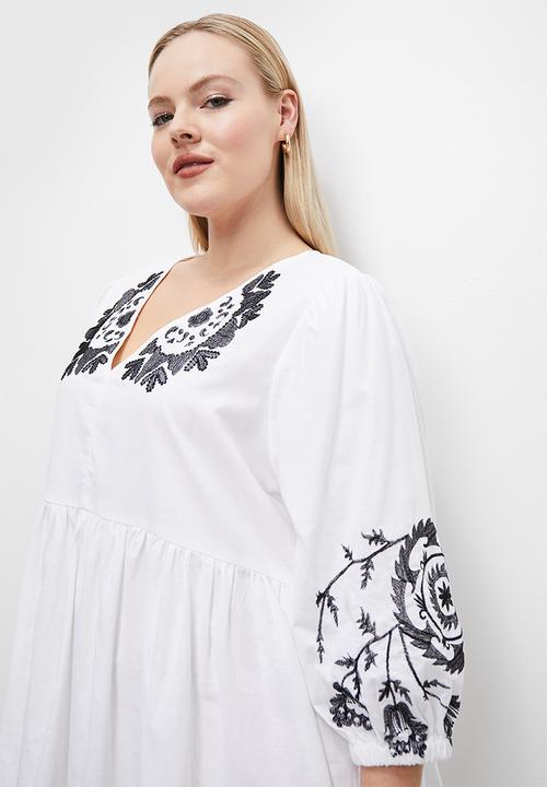 Superbalist - A-line boho mini dress - white