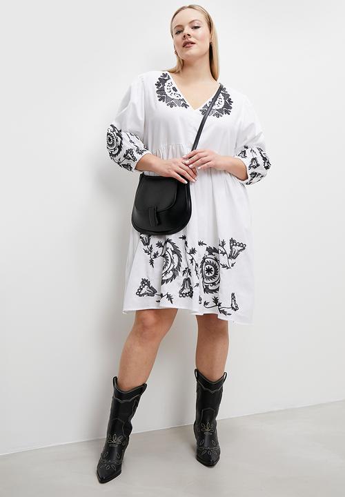 Superbalist - A-line boho mini dress - white