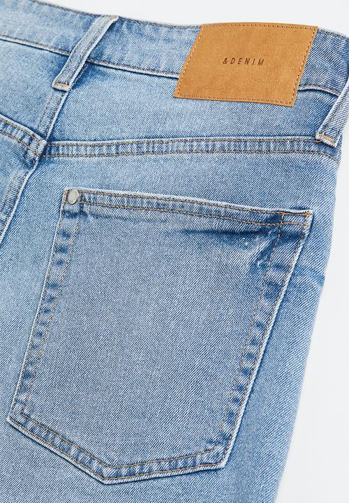 H&M - Mom ultra high denim shorts - light denim blue