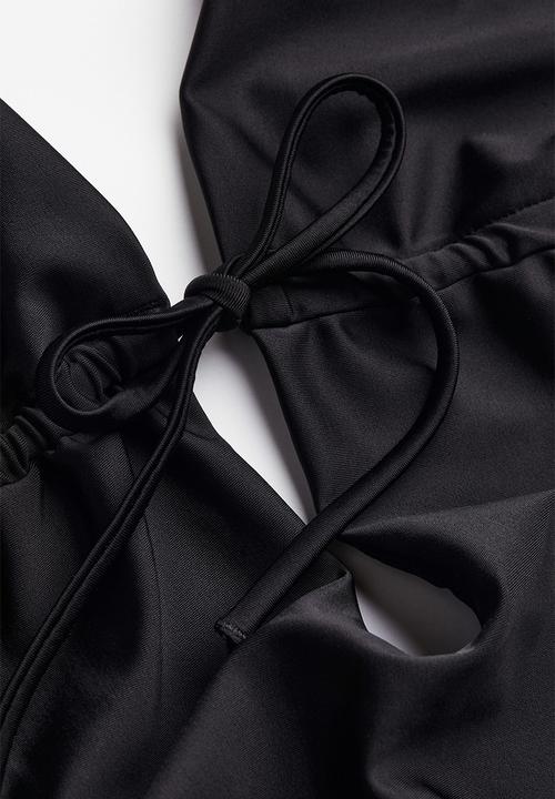 H&M - High leg swimsuit - black