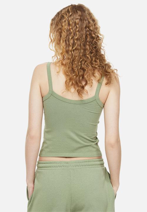 H&M - Cotton vest top - light khaki green