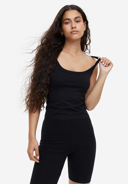 H&M - Cotton vest top - black