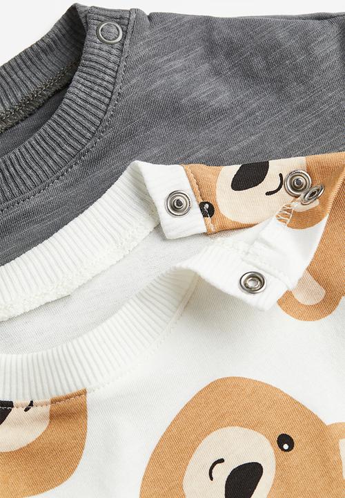 H&M - 2 Pack t-shirts - white bears 