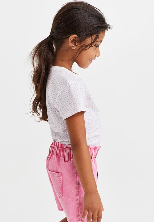H&M - 2 Pack cotton t-shirts - light purple hearts