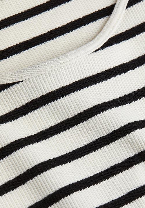 H&M - Ribbed t-shirt - white striped