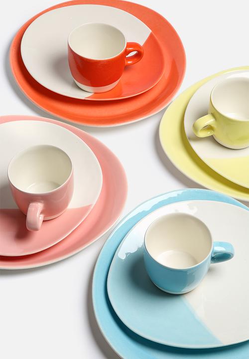 Urchin Art - Set of 4 Colour Block Dinner Plates