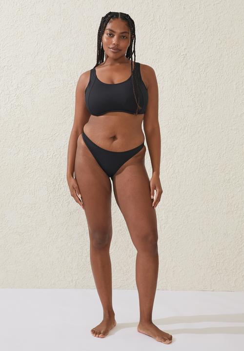 Cotton On - Plus scoop neck D+ bikini top - black