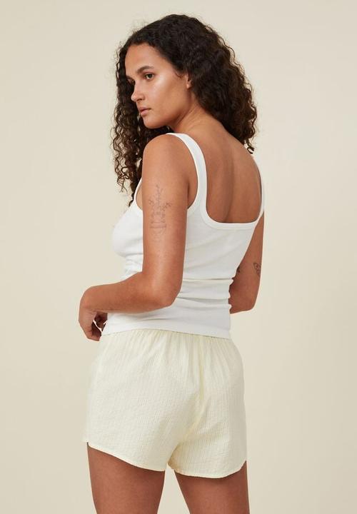Cotton On - Henley sleep tank - coconut milk