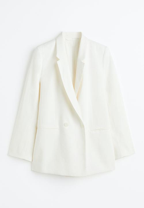 H&M - Double-breasted blazer - white